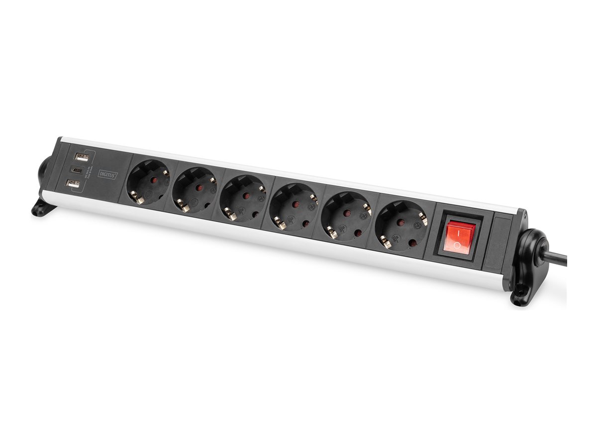 Digitus | Office Power Strip | DA-70624 | Silver/Black