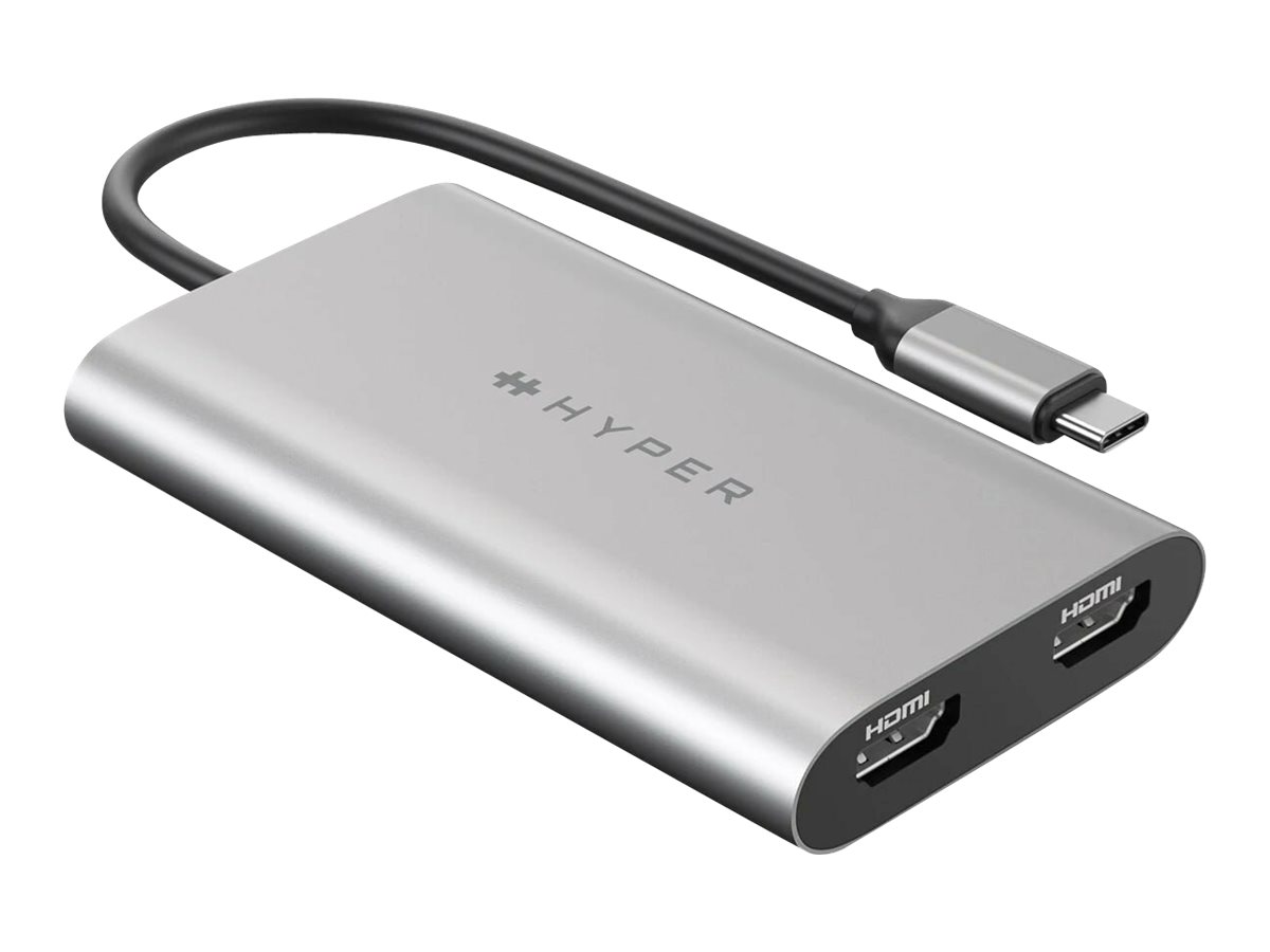 Hyper | HyperDrive Universal USB-C To Dual HDMI Adapter with 100W PD Power Pass-Thru | USB-C to HDMI | Adapter