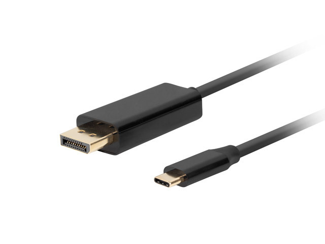 Lanberg USB-C to DisplayPort Cable, 1 m 4K/60Hz, Black | Lanberg | USB-C to DisplayPort Cable | Black | 1 m