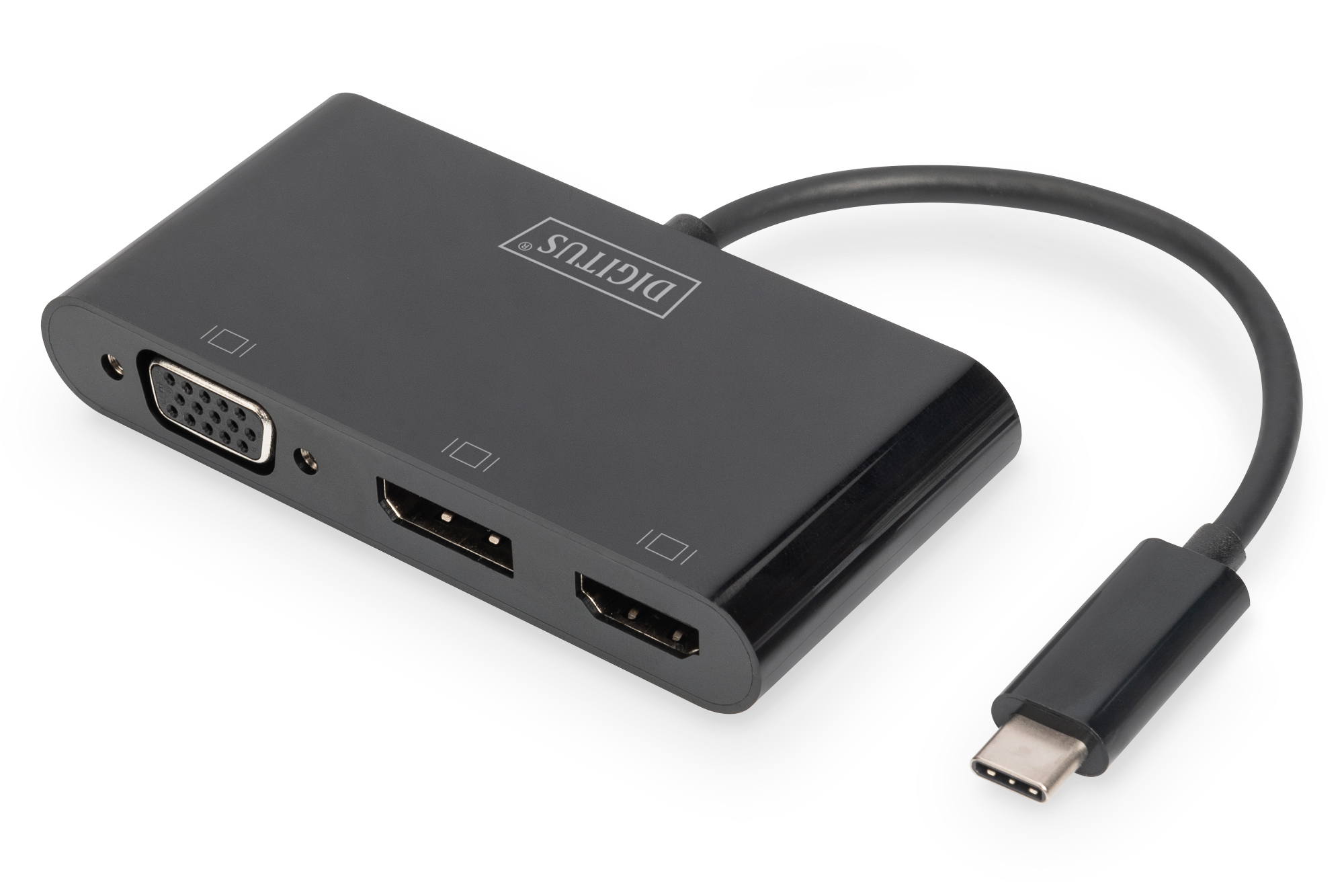 Digitus USB-C 3in1 Triple Monitor Adapter (HDMI, DP, VGA) | USB-C Graphics Adapter