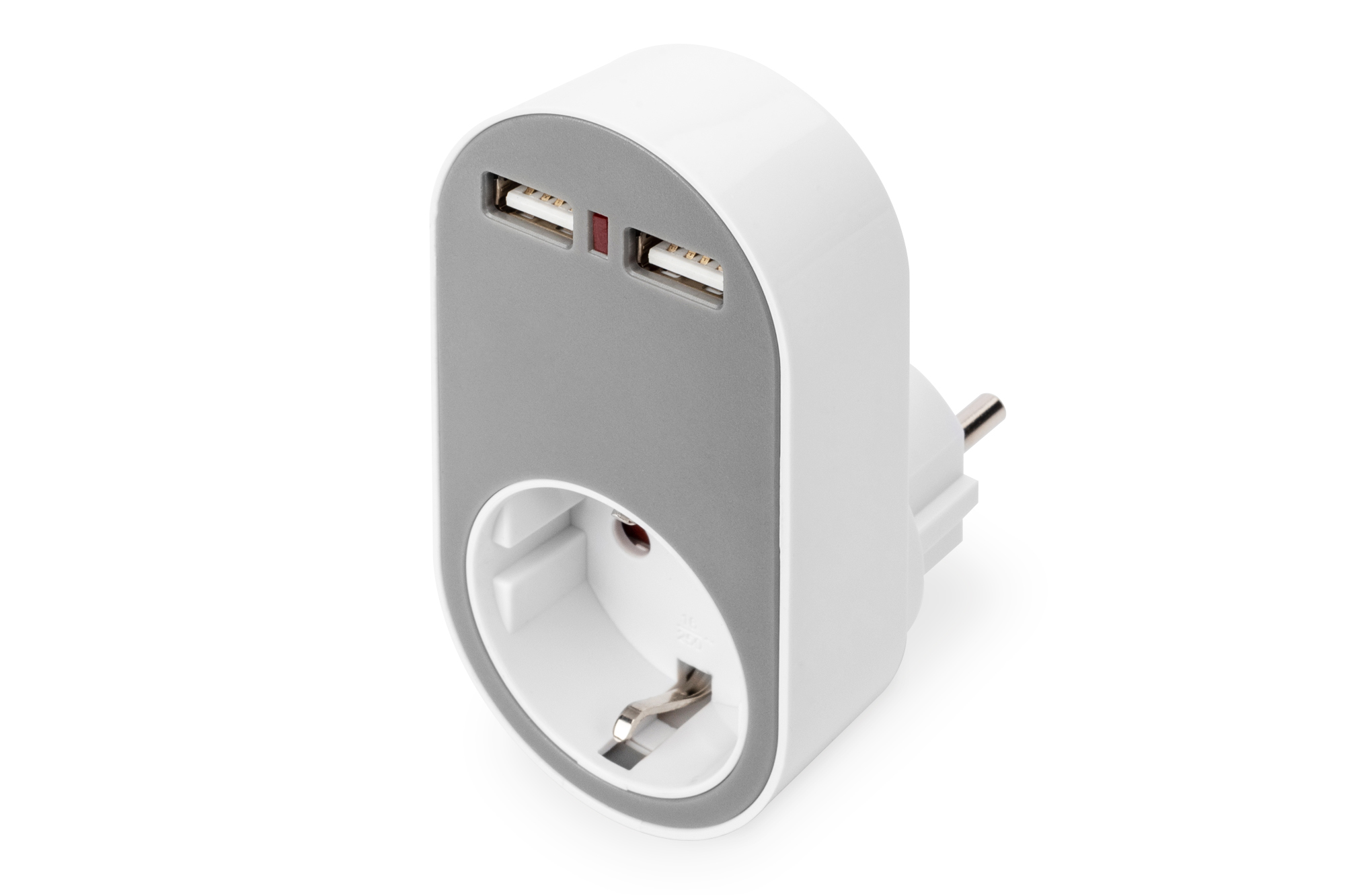 Digitus Universal USB Plug-in Charger with 2 x USB-A Sockets and Integrated Socket | DA-70617