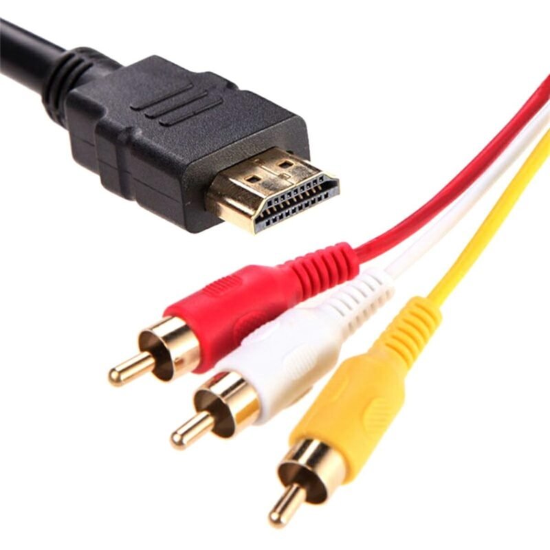 HDMI į VGA + Audio 3x Chinch RCA laidas