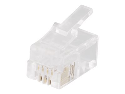 Modulinis jungtis RJ9 / RJ10 / RJ22 4P4C, 20-pack, skaidrus DELTACO / MD-1A