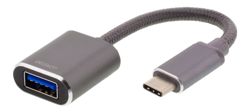 Adapteris DELTACO USB-C 3.1 į USB-A, Pilkas / USBC-1279