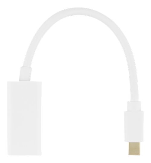 DELTACO Mini DisplayPort male to HDMI female adapter, DisplayPort dual-mode (DP ++), gold-plated, 38