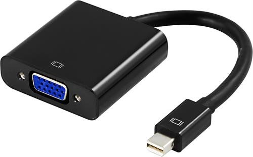 Adapteris DELTACO mini DisplayPort - VGA, juodas / DP-VGA3