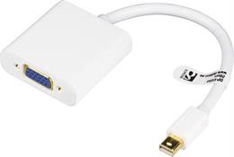 Adapteris DELTACO mini DisplayPort to VGA,20 pin ha - 15 pin ho,0.2m,white