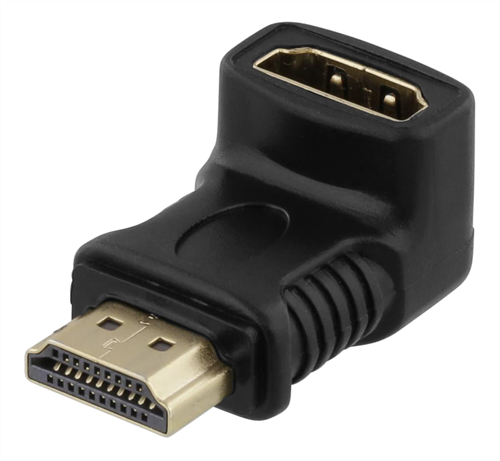 Adapteris DELTACO HDMI-M - HDMI-F, kampinis / HDMI-14G