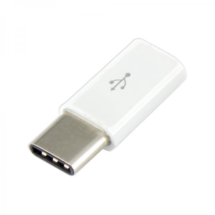 Adapteris Sbox AD.USB-C W Micro USB 2.0 F. -> TYPE C M. White