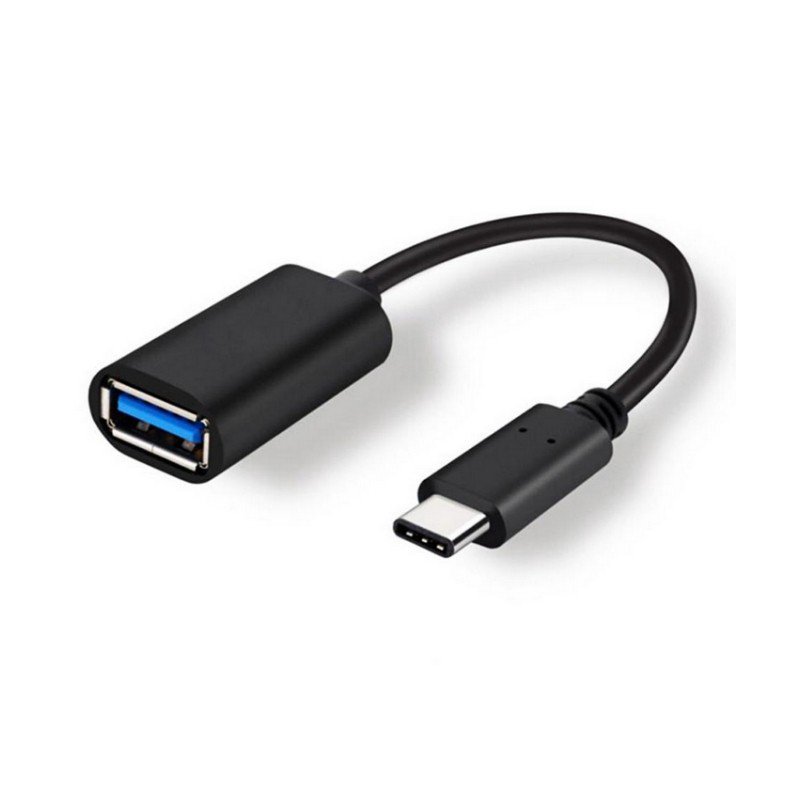 Adapteris iš Type-C į USB (OTG) juodas