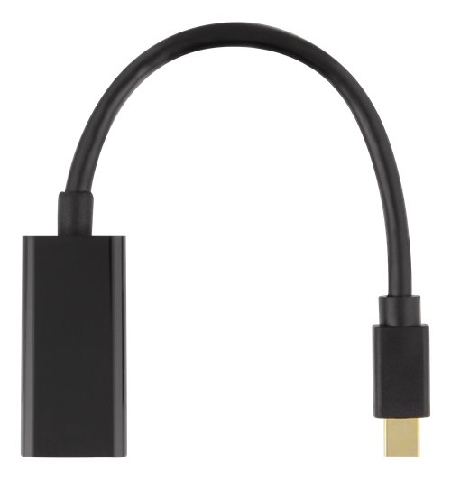 DELTACO Mini DisplayPort male to HDMI female adapter, DisplayPort dual-mode (DP ++), gold-plated, 38