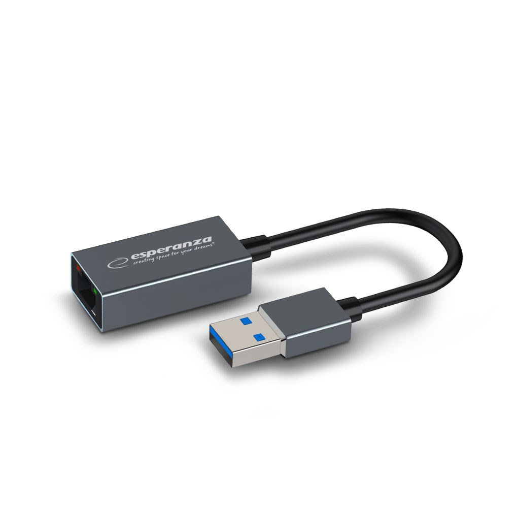 Adapteris Esperanza ENA101 ETHERNET 1000 MBPS USB 3.0-RJ45.