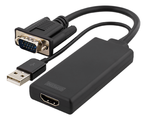 Adapteris DELTACO Adapteris VGA-HDMI6