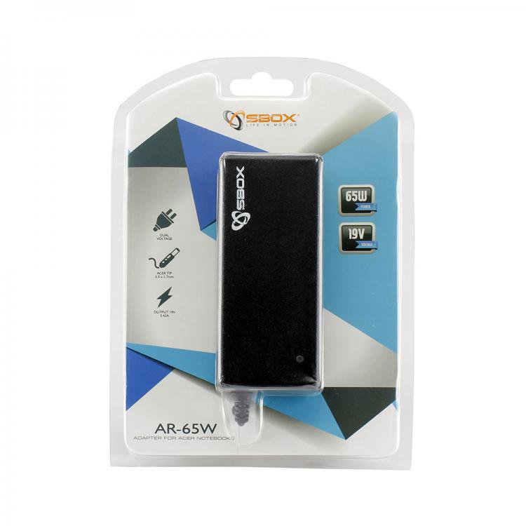 Sbox Adapter for Acer notebooks AR-65W