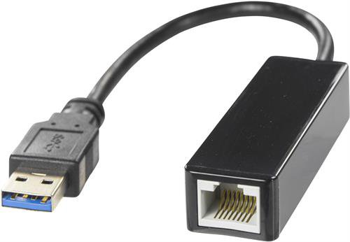 Adapteris DELTACO 1xRJ45, 1xUSB3.0, juodas / USB3-GIGA5