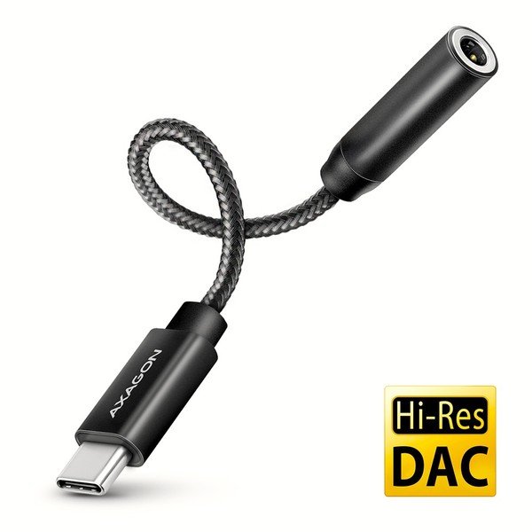 Adapteris AXAGON ADA-HC USB-C - 3.5mm DAC,32bit 384kHz