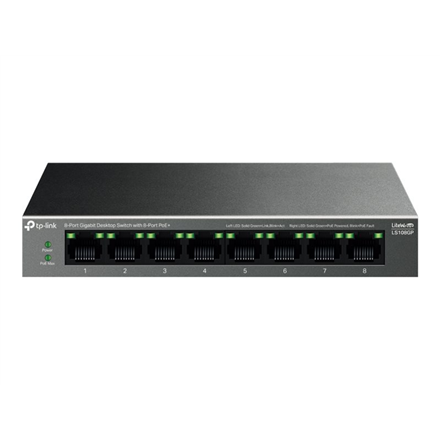 Adapteris ir šokotuvas TP-LINK  8-Port Gigabit Desktop Switch with 8-Port PoE+  LS108GP  Unmanage