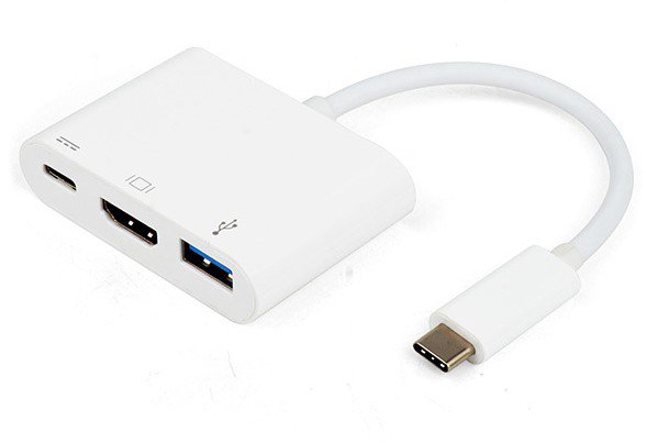 Vivanco adapter USB-C - HDMI 3in1, white (34293)