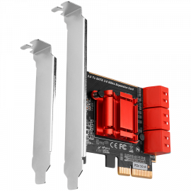 Six-channel SATA III PCI-Express controller with six internal SATA ports. Standard & Low profile.