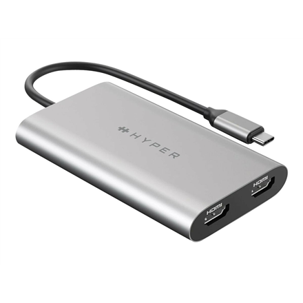 Šakotuvas Hyper Drive Universal USB-C To Dual HDMI Adapter with 100W PD Power Pass-Thru USB