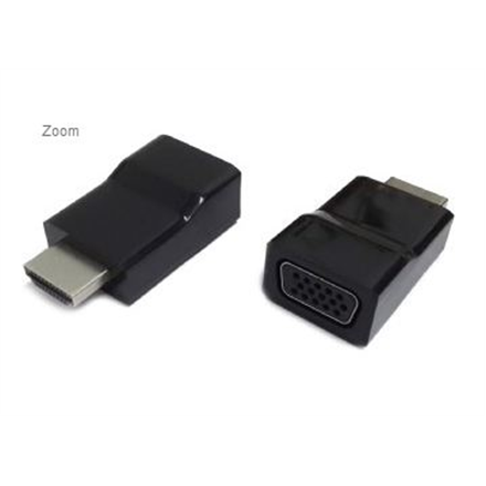 Adapteris ir šokotuvas Gembird  HDMI to VGA adapter, single port  Black  HDMI  VGA