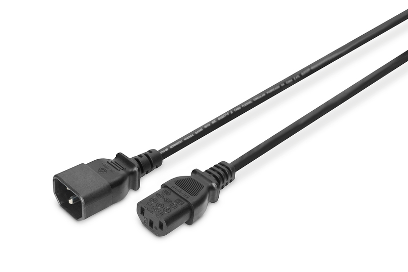 Digitus | Power Cord extension cable  C13 - C14, | AK-440201-018-S | Black