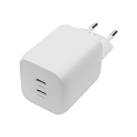 Adapteris ir šokotuvas Digitus  USB-C Charger, 2-port, 65W GaN