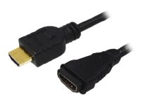 Logilink | HDMI Cable Type A Male - HDMI Type A Female | Black | HDMI Type A Female | HDMI Type A Male | HDMI to HDMI | 2 m