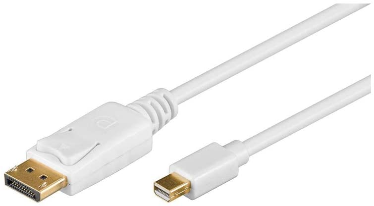 Goobay | Mini DisplayPort adapter cable 1.2 | White | Mini DisplayPort plug | DisplayPort plug | 1 m | Gold-Plated connectors