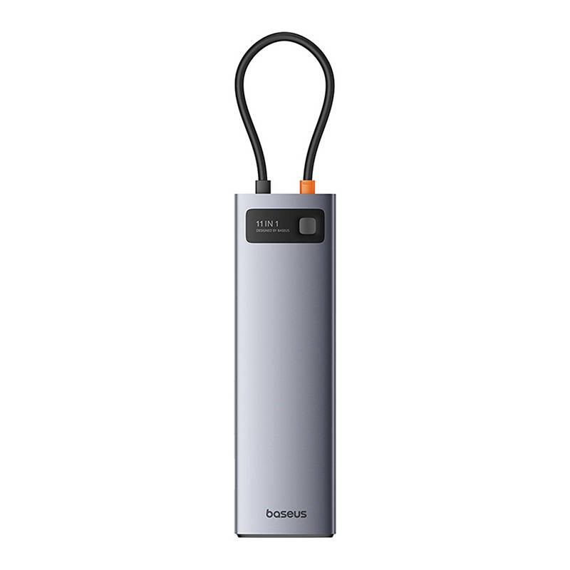 Centratorius 11in1 Baseus StarJoy Metal Glam Series, USB-C į HDMI + VGA + 3 x USB 3.0 + USB 2.0 + USB-C PD + RJ45 + SD/TF +3,5 m