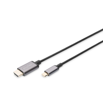 Adapteris DIGITUS USB Type-C to HDMI DA-70821,Black