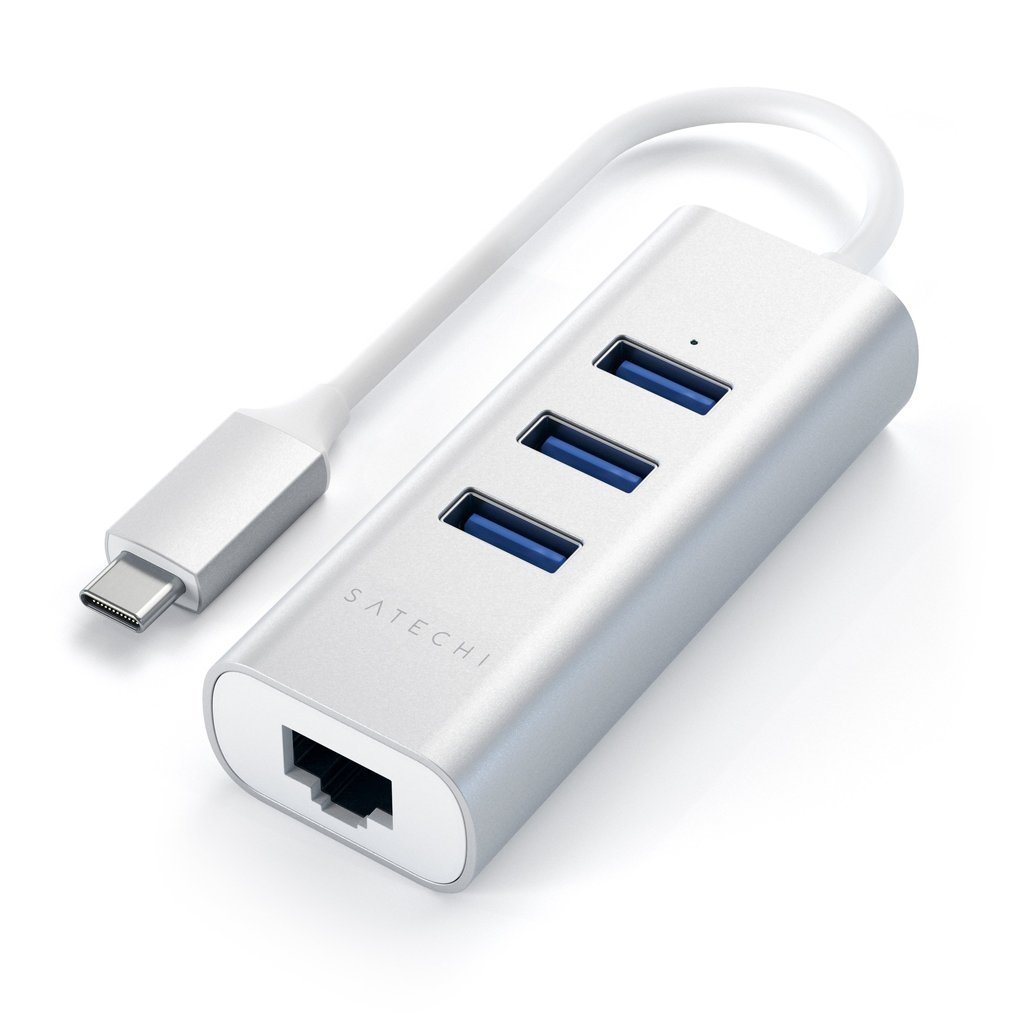 Šakotuvas Satechi USB-C Aluminium Hub, 3 USB jungtys, sidabrinis