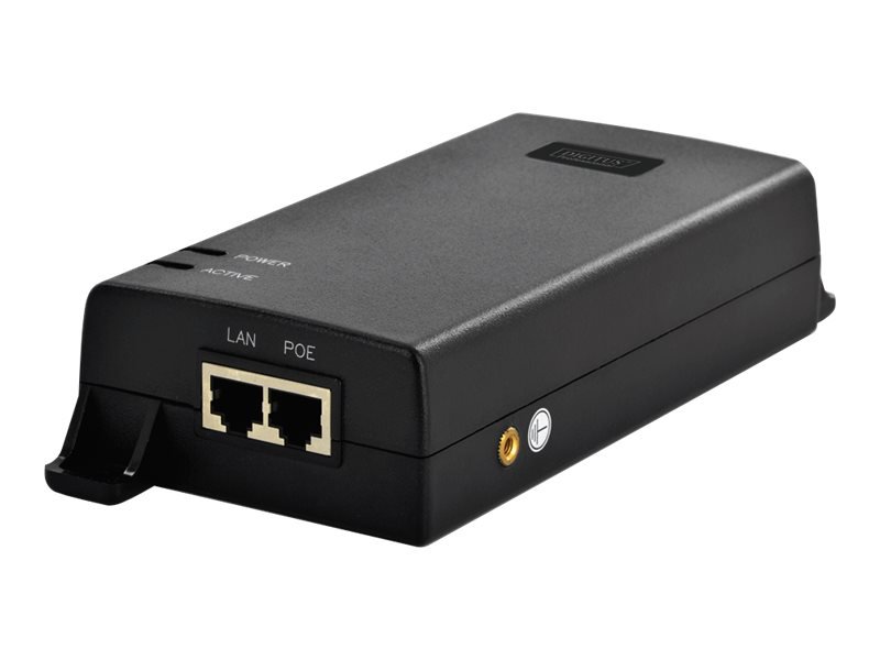 DIGITUS PoE ultra power management injector 48V 60W 10/100/1000 Mbit RJ45 LAN in RJ45 PoE