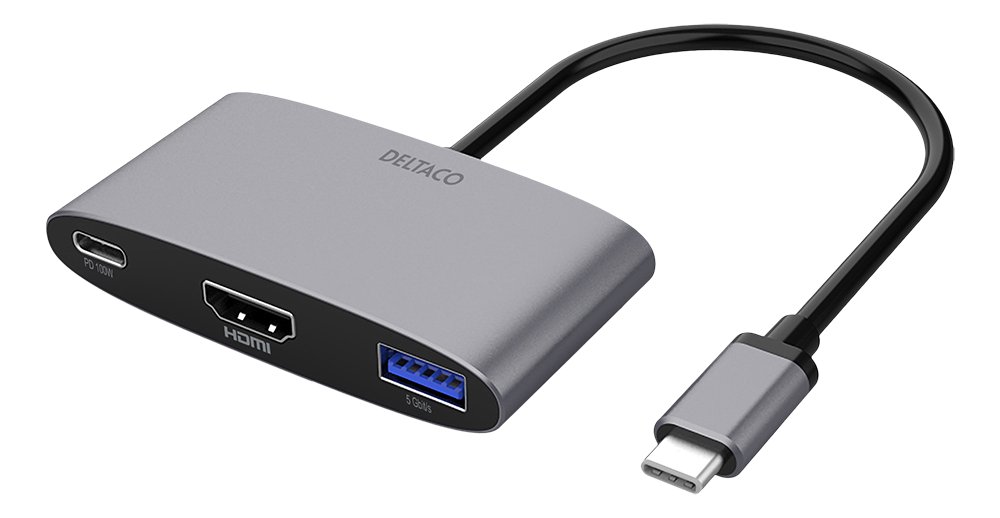 Adapteris DELTACO USB-C Į HDMI IR USB A / USBC-HDMI22