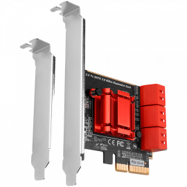 Six-channel SATA III PCI-Express controller with six internal SATA ports. Standard & Low profile.