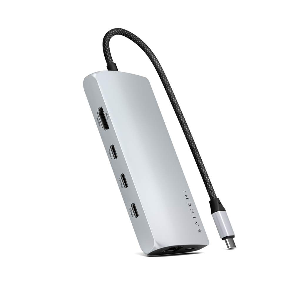 Satechi USB-C Multiport Adapter 8K with Ethernet V3 - Silver