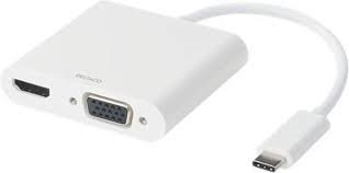 Adapteris DELTACO USB-C - HDM I / VGA+audio, baltas / USBC-HDMI16