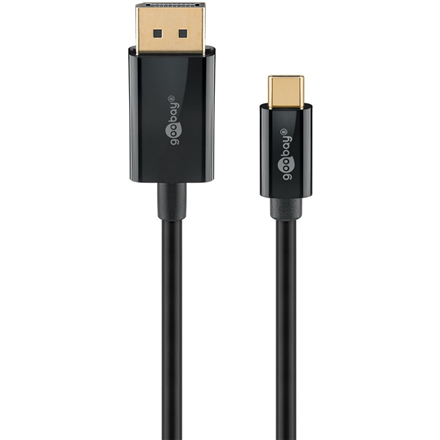 Adapteris ir šokotuvas Goobay USB-C to DisplayPort Cable 4K at 60 Hz, 1 m  75704