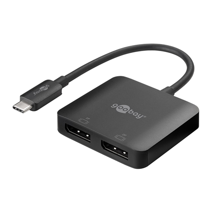 Adapteris ir šokotuvas Goobay USB-C Adapter to 2x DisplayPort  60171