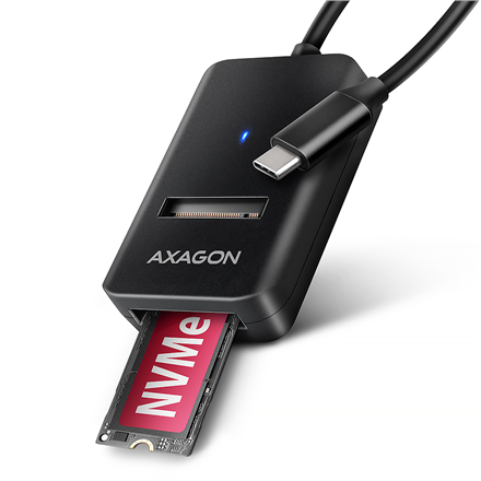 AXAGON USB-C 10Gbps adapter for fast connection of M.2 NVMe and SATA SSD, USB-C cable 10 cm | ADM2