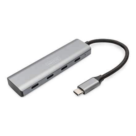 Adapteris ir šokotuvas DIGITUS USB-C 4-Port Hub  Digitus  DIGITUS - hub - 4 ports  DA-70246