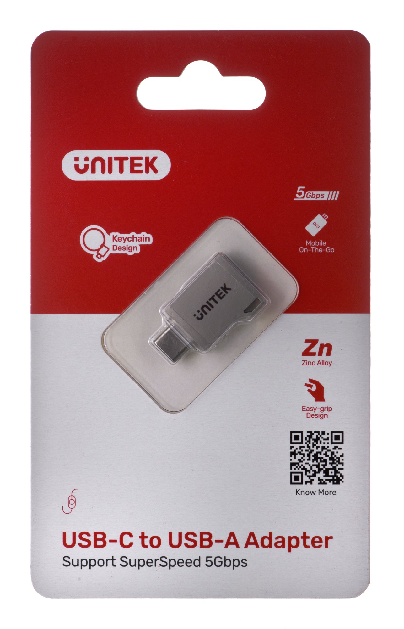Adapteris UNITEK A1025GNI USB-C-USB-A 3.1 GEN1