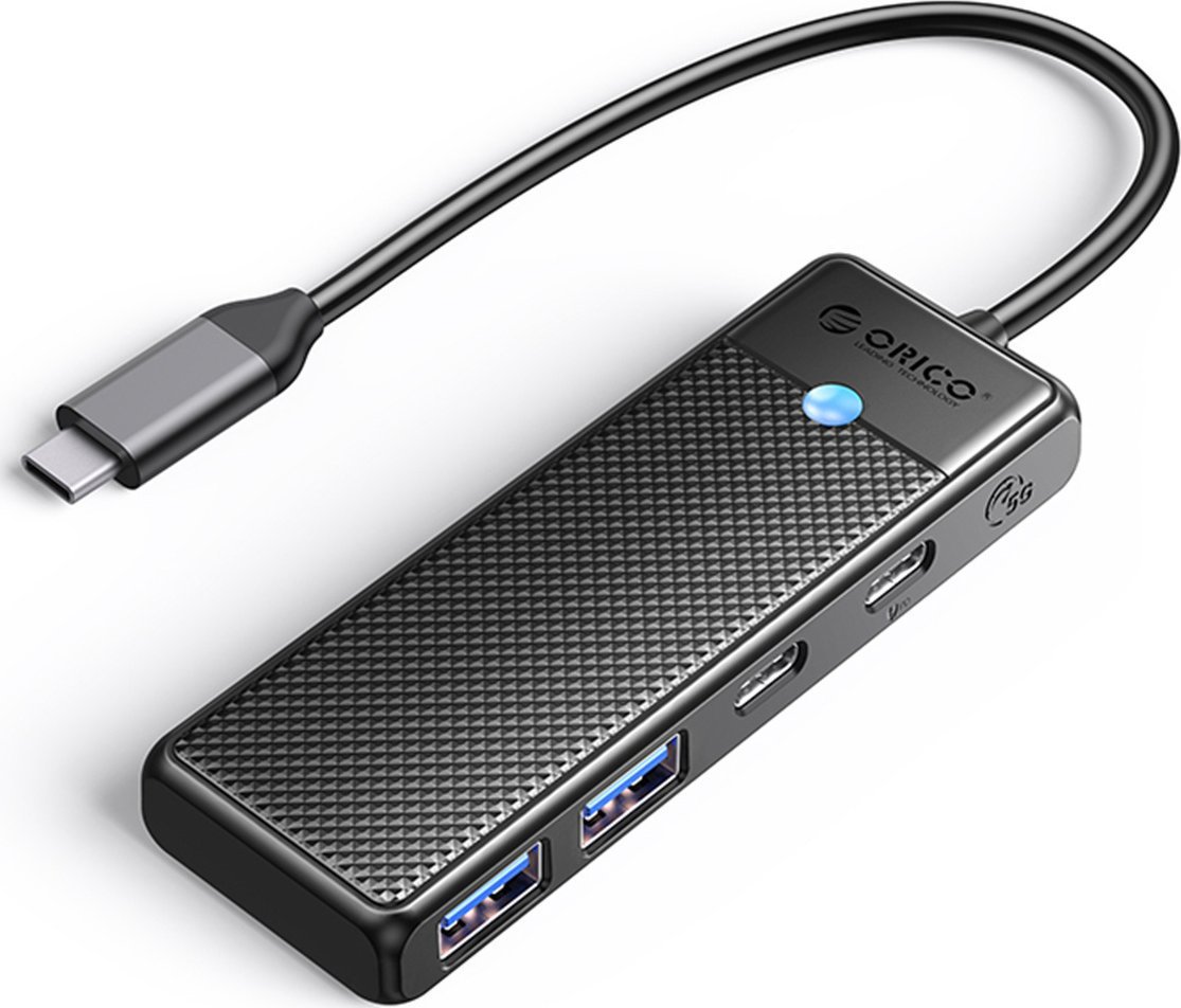 HUB USB Orico PAPW2AC-C3-015-BK-EP 2x USB-C + 2x USB-A 3.0 (PAPW2AC-C3-015-BK-EP)