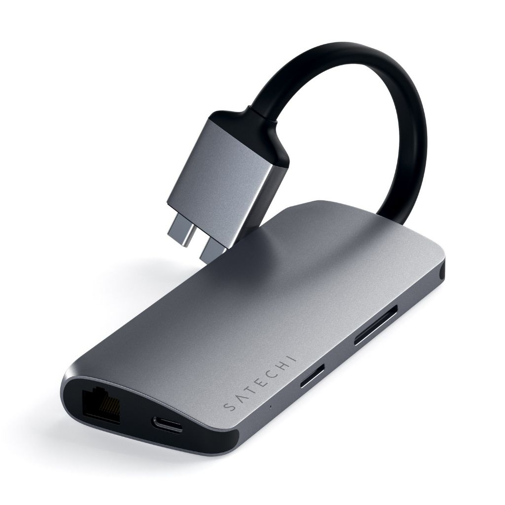 Adapteris SATECHI USB-C Multimedia Adapter Dual 4K HDMI Gigabit Ethernet