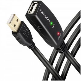 Axagon ADR-220 Active extension USB 2.0 A-M > A-F cable, 20 m long. Power supply option.
