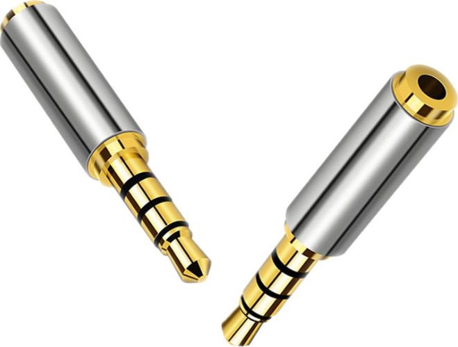 AV adapter Mozos Jack 2.5mm - Jack 3.5mm silver (MA3525)