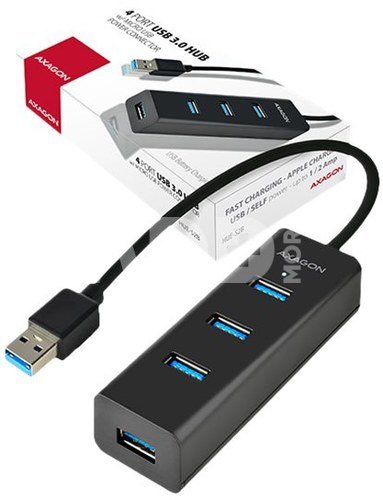 USB šakotuvas AXAGON Peripheral sharing and hubs 4 portų Juoda