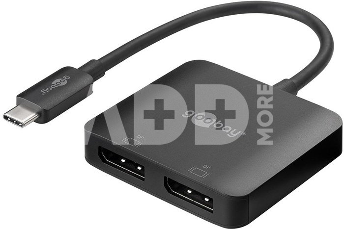 Adapteris Goobay USB-C į 2x DisplayPort Juodas