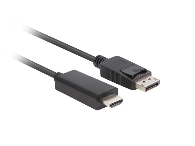 Lanberg | DisplayPort to HDMI Cable | CA-DPHD-11CC-0010-BK | DisplayPort Male | HDMI Male | DP to HDMI | 1 m
