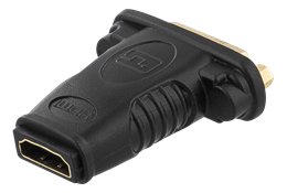 DELTACO HDMI adapteris, 1080p @ 60Hz, HDMI 19 kontaktų -  DVI-D mo, auksinės spalvos jungtys, juodos